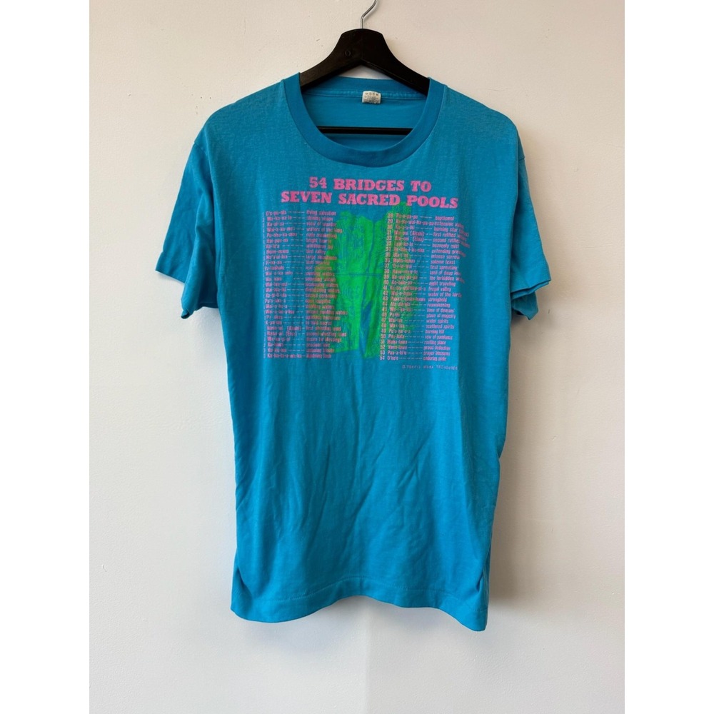 Vintage 54 Bridges To Seven Sacred Pools Shirt Mens Medium Screen Stars‎ Hawaii